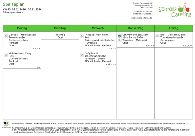 Speiseplan 02.-06.11.2026